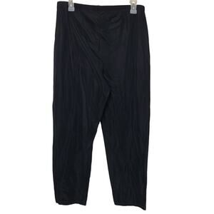 Susan Graver Essentials Black Pull On Pants PM Petite Medium USA Made